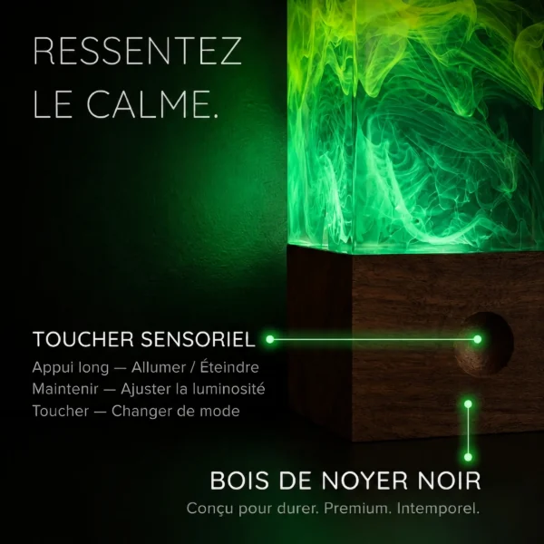 Veilleuse lampe résine artisanale Collection Astralis Lampastra – vue 2