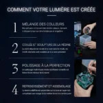 Veilleuse lampe résine artisanale Lampastra – vue 8 Collection Astralis packaging